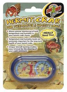 ZooMed Hermit Crab Thermometer-Humidity Gauge