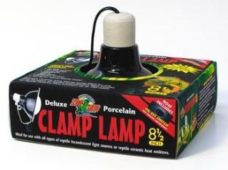 ZooMed Deluxe Porcelain Clamp Lamp Black 8.5